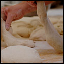 Dough on the bench